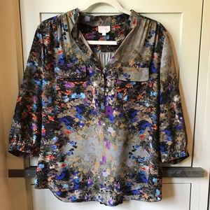 Parker Top - Abstract Floral - Size S